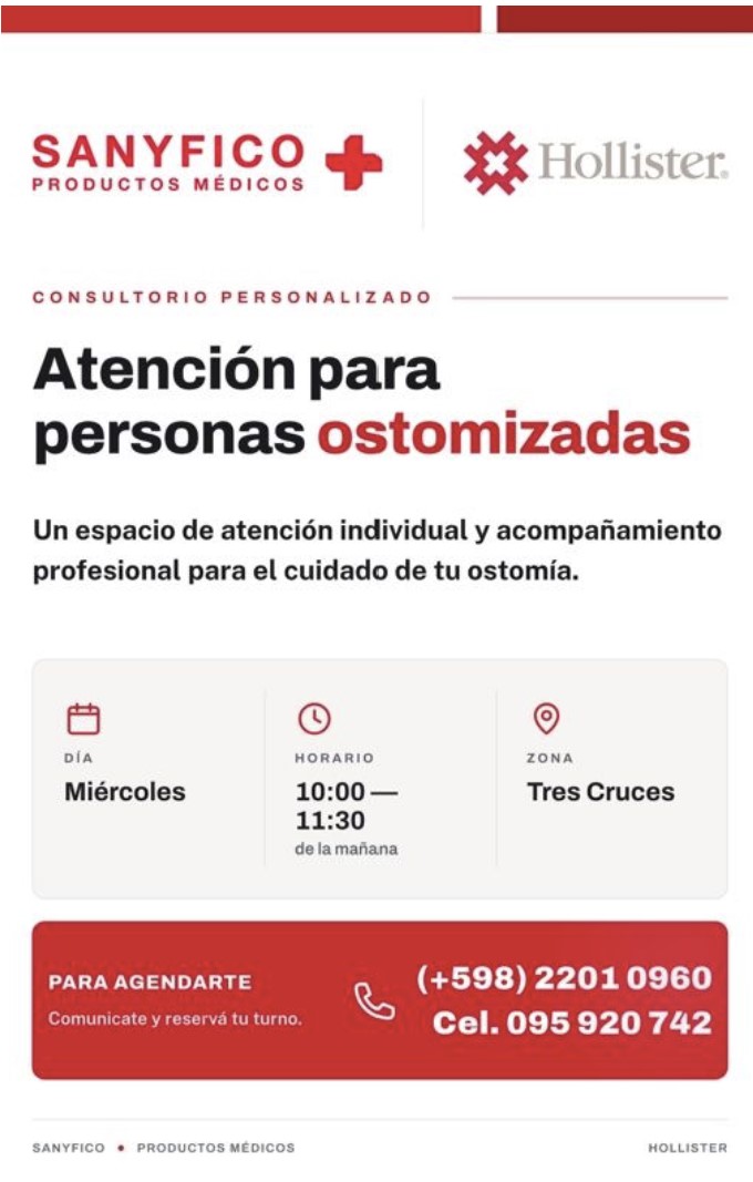 Nuevos servicios: consultorio de ostomía y envíos a domicilio